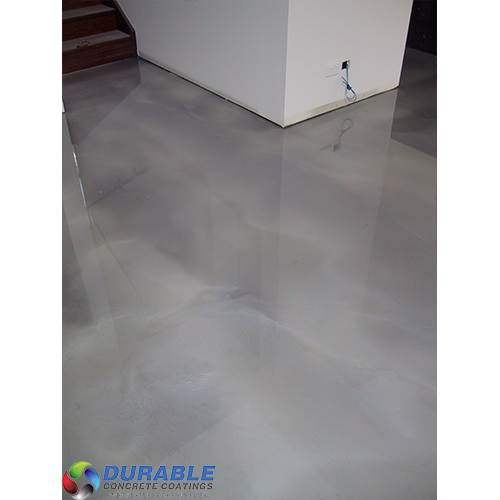 pearl white epoxy concrete floor