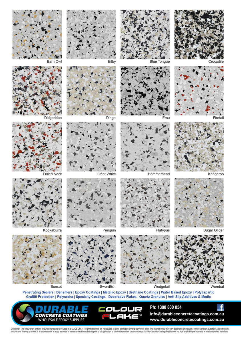 Colour Charts Durable Concrete Coatings