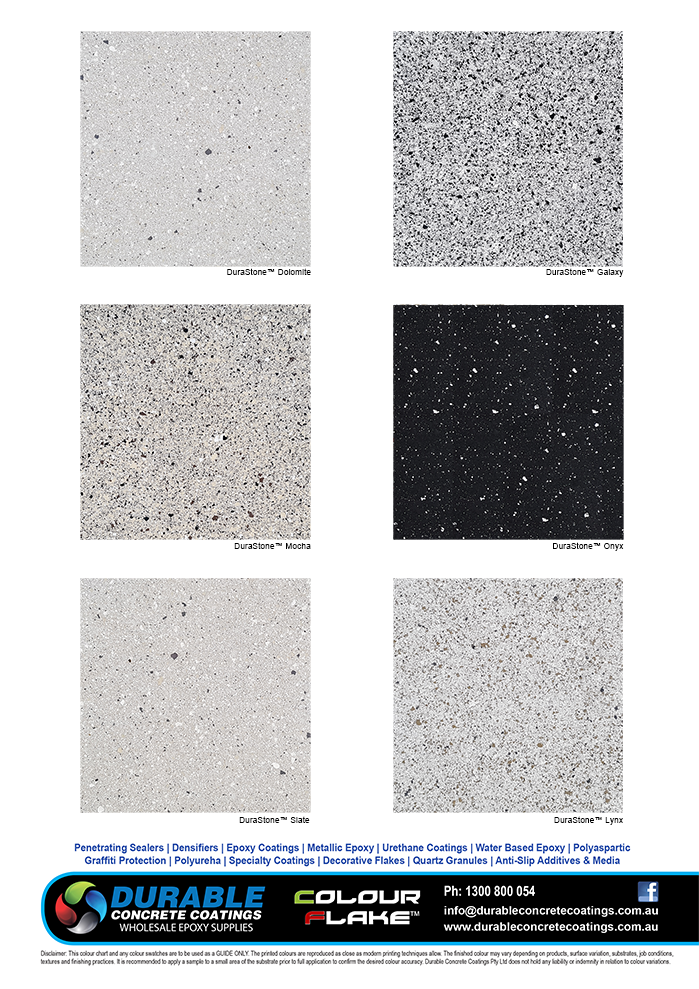 Colour Charts Durable Concrete Coatings